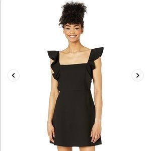 BCBGeneration Ruffle Sleeve Square Neck Dress